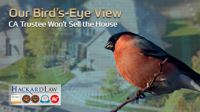 If a Trustee Won’t Sell House to Distribute CA Trust Proceeds | A Bird’s-Eye View