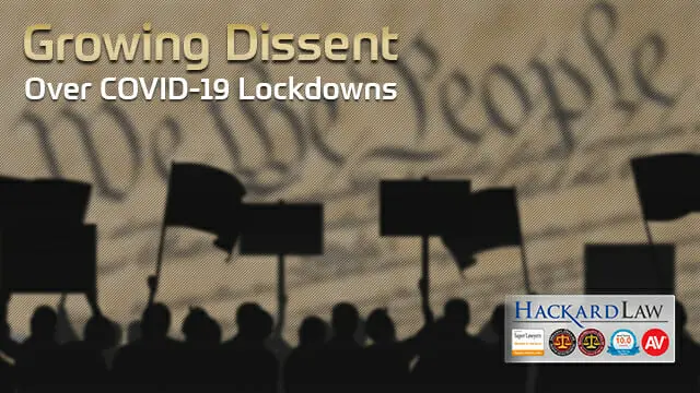 Growing Civil Dissent to Lockdown Rules | Using Reason