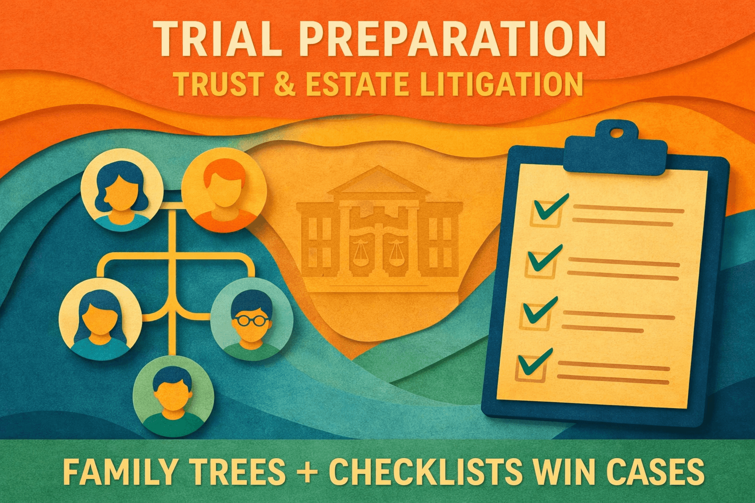 Trial Preparation in Trust and Estate Litigation: How Family Trees and Checklists Build Winning Cases